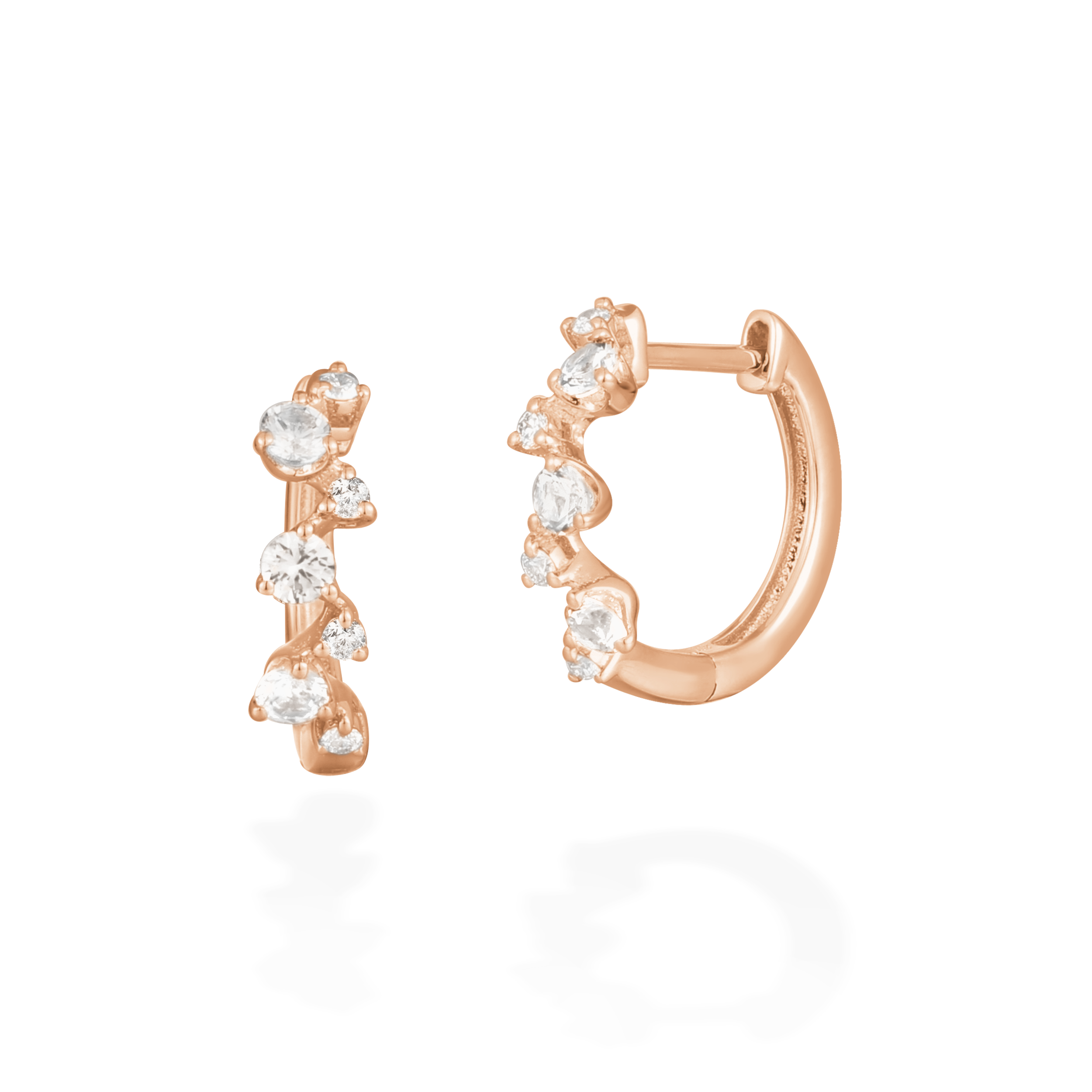 Happy diamond hoops